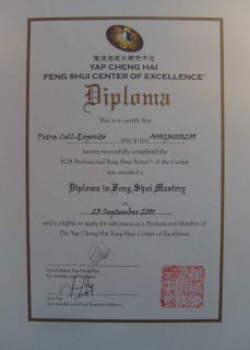 Feng Shui Ausbildung Diplom von Petra Coll Exposito